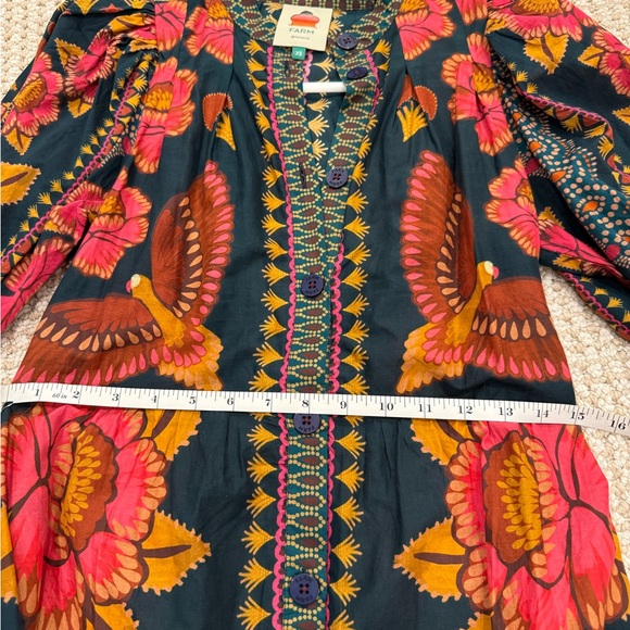 FARM Rio Floral Long Sleeve Dress - Pink and Blue - Picture 6 of 8